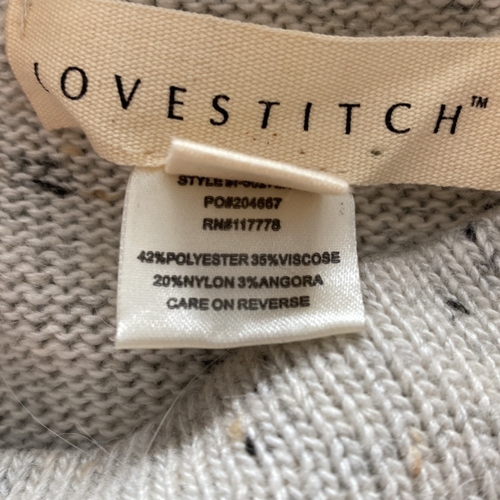 Lovestitch gray speckled sweater dress. Great for back to school. Small - Picture 9 of 9